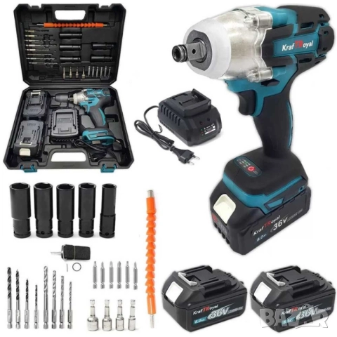 Акумулаторен гайковерт KraftRoyal 36V - Мощен и многофункционален инструмент с комплект аксесоари -, снимка 2 - Друга електроника - 52125512