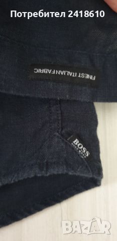 Hugo Boss Lukas Linen Regular Fit Mens Size XL Лен ОРИГИНАЛ! Мъжка Ленена Риза!, снимка 6 - Ризи - 46480129