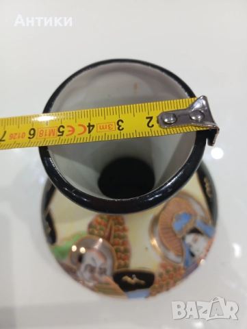 Порцеланова стара японска ваза с печат , снимка 10 - Други ценни предмети - 52624283