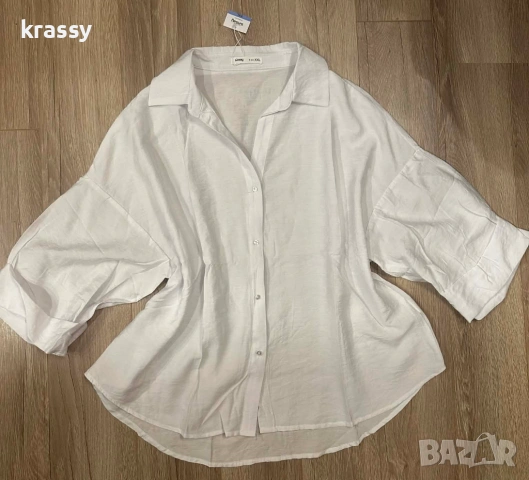 НОВА голяма бяла дамска риза (размер 2ХЛ) с етикет