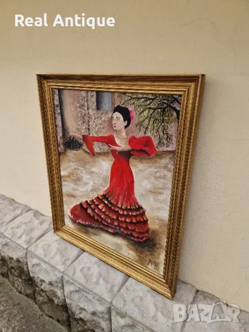 Красива майсторска картина масло върху платно авторска , снимка 5 - Картини - 49683416