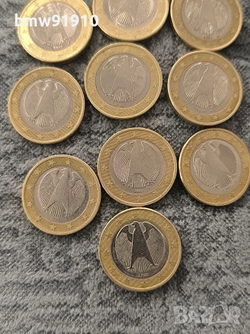 Колекционерски монети Германия 1 евро, снимка 3 - Нумизматика и бонистика - 54172365