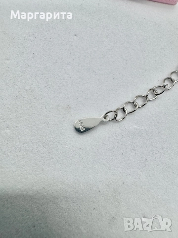 Сребърна гривна с мойсанит (диамант ) 0.5 карата, снимка 4 - Гривни - 52059314