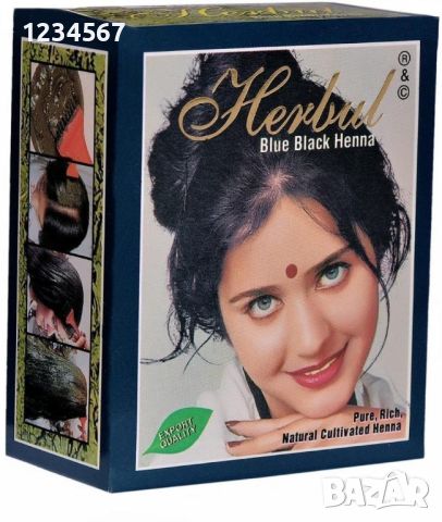 Индийска къна за коса различни цветове 6х10гр, снимка 1 - Продукти за коса - 46307773