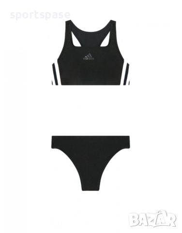 ADIDAS Fit 2 Pieces 3-Stripes Swimsuit Black, снимка 1 - Детско бельо и бански  - 46712872