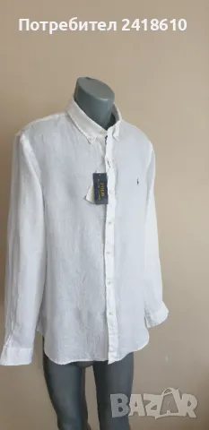 POLO Ralph Lauren Slim Fit Len Mens Size XL ОРИГИНАЛ! НОВО! Мъжка Ленена Риза!, снимка 4 - Ризи - 47335089