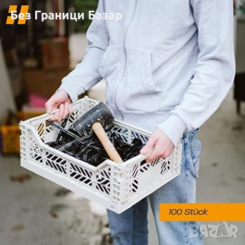 Нов голям комплект 100 броя Къмпинг колчета за фиксиране на палатки и градински покривала, снимка 3 - Други - 53200235