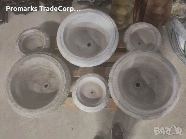 Големи саксии и кашпи от бетон , снимка 5 - Саксии и кашпи - 53102812