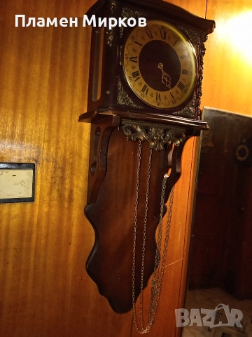 Германски стенен часовник Hermle, снимка 6 - Антикварни и старинни предмети - 52682955