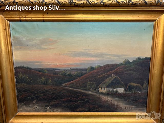 Маслена картина - пейзаж. №5555, снимка 2 - Антикварни и старинни предмети - 46388772