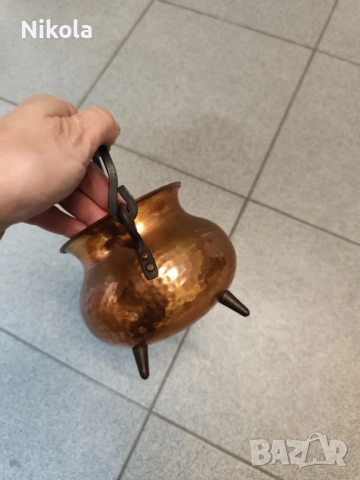 Малко медно менче , снимка 4 - Антикварни и старинни предмети - 53129290