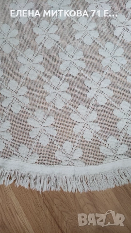 Памучна покривка ажур за кръгла маса 134 см диаметър, снимка 3 - Покривки за маси - 49787275