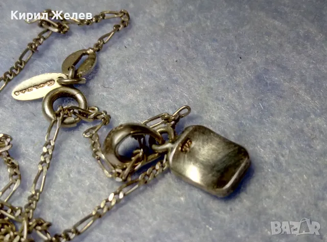 ЕЛЕГАНТЕН СЕДЕФЕН СРЕБЪРЕН МЕДАЛЬОН РОДИРАНО СРЕБРО 925 с ФИНА СРЕБЪРНА ВЕРИЖКА GOLDAS 925 40339, снимка 8 - Колиета, медальони, синджири - 50416944