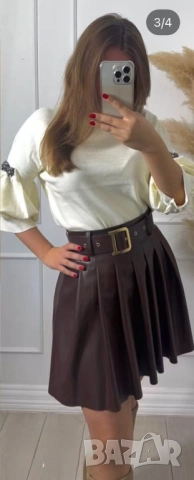 КОЖЕНА ПОЛА 3 цвята , снимка 3 - Поли - 51850803