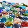  пъстроцветни стъклени кръгли камъчета, снимка 1 - Декорация за дома - 45955245