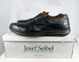 Мъжки обувки Josef Seibel, Естествена кожa, Размер 50, Широки, Черни, Нови, снимка 1 - Спортно елегантни обувки - 44961214