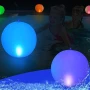 Hawofly 2 броя плаващи LED светлини за басейн, соларни надуваеми топки, 16 цвята, дистанционно, снимка 6