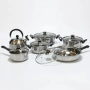 Комплект от 12 части за всяка кухня. 3бр тенджери, тиган, касерола и чайник и капаци., снимка 3