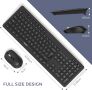 Комплект безжична клавиатура и мишка, 2,4 GHz USB клавиатура, мишка, пълен размер QWERTY клавиатура, снимка 4