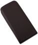 Калъф за телефон iPHONE 5 с капак, изработен от еко кожа - черен, снимка 1