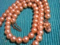 старо колие от естествени перли със среберна закоп4алка 835, снимка 2