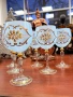 Невероятно красив комплект чаши - Бохемия. No7891, снимка 4