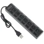 USB HUB 7-портов, с индивидуални ключета и светодиоди, снимка 2