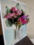 Пано с цветя и кристална ваза, 31/41см. ., снимка 1