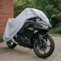 Водоустойчиво покривало за мотоциклет, Защита срещу дъжд, слънчева светлина и прах,размер 130x230 см, снимка 3