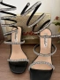 Елегантни дамски сандали на ток с камъчета – нови, снимка 2