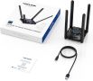 WAVLINK AX5400 USB WiFi 6E адаптер за компютър, MU-MIMO, WPA3 криптиране, вграден драйвер, снимка 9