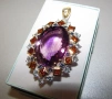Аметист 65x34x21, 80 карата, тегло 29.9 гр. подходящ за подарък , снимка 2