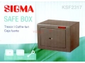 механичен трезор сейф, касa с ключ SIGMA външни размери 230х170х170м, снимка 9