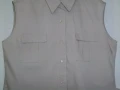 Два различни броя / Памучна риза без ръкави бяла и екрю / голям размер , снимка 12