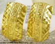 Класически масивни обеци от 9к попълнено злато 20 лв., снимка 4