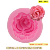 Молд с 1 роза изработен от силикон - КОД 3800, снимка 4 - Форми - 45404674