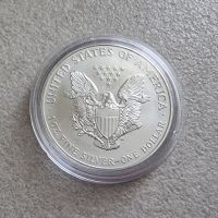 САЩ. 1 сребърен долар. 1998 година. Американски сребърен орел Сребро 0.999., снимка 1 - Нумизматика и бонистика - 45199625