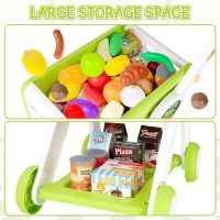 deAO Пазарска количка с храна и аксесоари, комплект за игра за деца, за ролеви игри, зелено, снимка 4 - Образователни игри - 45512122