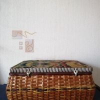 Автентична ратанова дамска чанта-кош и плетен панер., снимка 18 - Антикварни и старинни предмети - 39642380