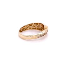 Златен дамски пръстен Tiffany 2,33гр. размер:58 14кр. проба:585 модел:23144-6, снимка 3 - Пръстени - 45235289