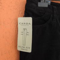Дамски черни джинси панталони стреч слим CANDA W32 (42) НОВИ , снимка 3 - Панталони - 45634844