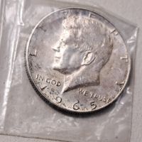 САЩ ½ сребърен Кенеди долар 1965 г., снимка 1 - Нумизматика и бонистика - 45417673