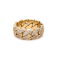Златен дамски пръстен 6,98гр. размер:58 14кр. проба:585 модел:23084-1, снимка 1 - Пръстени - 44970443