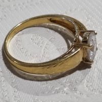 Vintage сребърен пръстен с позлата 3,62 грама , снимка 7 - Пръстени - 45306470