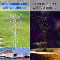 Соларен воден фонтан AISITIN Направи си сам, 2,8 W с фиксирана скоба и 6 стила фонтан, снимка 3 - Други стоки за дома - 45374891