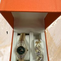 Подаръчен комплект часовник и гривна с кристали, снимка 5 - Дамски - 45536026