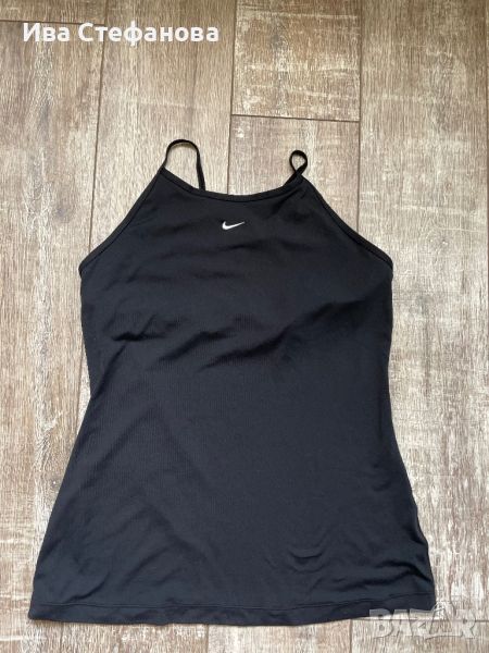 Спортен черен еластичен топ потник Nike  оригинален , снимка 1