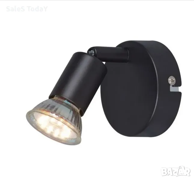 Лампа за стена, Спот, черна, 10см , снимка 1