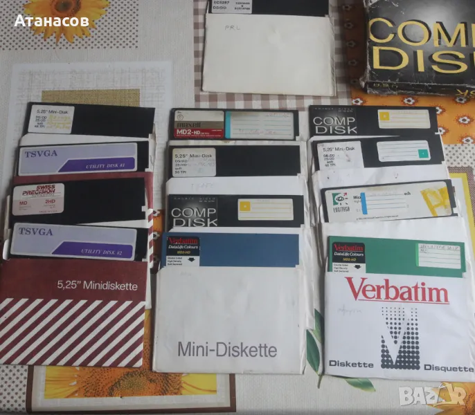 Стари дискети - 5.25" SS-DD Floppy Disks, снимка 1