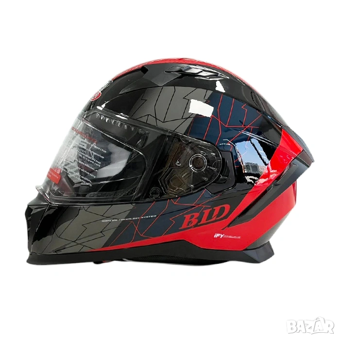 Мото каска с вградени очила, снимка 1